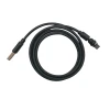 Магнитный кабель USLION 2 в 1/ (Быстрая зарядка) Lightning (Iphone)/ 540 градусов / Круглый / 100 см. / Черный