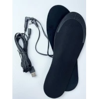 Стельки с подогревом от USB Универсальные / Стельки от USB Power Bank р. 35-40 / Черный