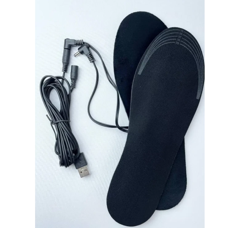 Стельки с подогревом от USB Универсальные / Стельки от USB Power Bank р. 35-40 / Черный