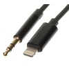 Переходник кабель с Lightning на AUX аудио 3.5 mm. / Нейлон / 1 метр / Черный