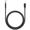 Переходник кабель с Lightning на AUX аудио 3.5 mm. / Нейлон / 1 метр / Черный