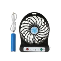 Міні вентилятор акумуляторний Mini Fan USB / Чорний